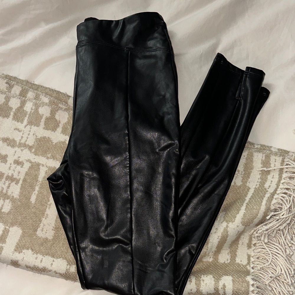 Express Black Faux Leather Leggings